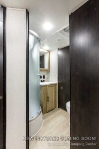 2027 Forest River Cherokee Grey Wolf 27GH Front Kitchen Travel Trailer Interior Image