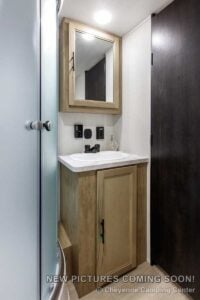 2027 Forest River Cherokee Grey Wolf 27GH Front Kitchen Travel Trailer Interior Image