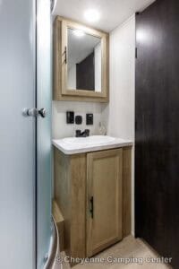 2026 Forest River Cherokee Grey Wolf 27GH Front Kitchen Travel Trailer Interior Image