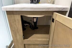 2026 Forest River Cherokee Grey Wolf 27GH Front Kitchen Travel Trailer Interior Image