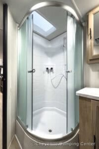 2026 Forest River Cherokee Grey Wolf 27GH Front Kitchen Travel Trailer Interior Image