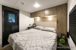 2026 Forest River Cherokee Grey Wolf 27GH Front Kitchen Travel Trailer Interior Image