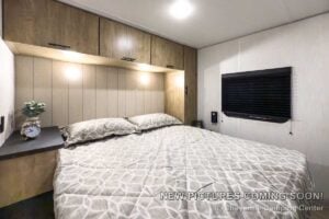 2027 Forest River Cherokee Grey Wolf 27GH Front Kitchen Travel Trailer Interior Image