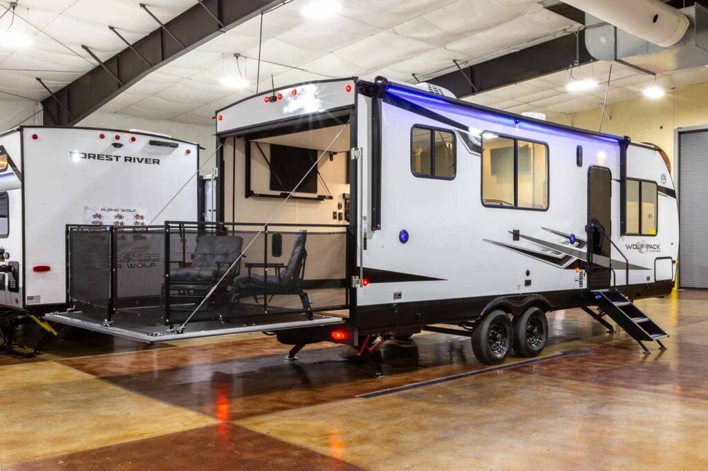 2026 Forest River Rogue Armored 32L132 Toy Hauler Travel Trailer Enterior Image