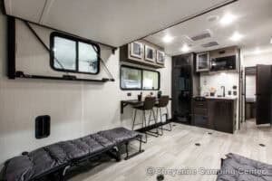 2026 Forest River Cherokee Wolf Pack 25-14 Toy Hauler Travel Trailer Interior Image