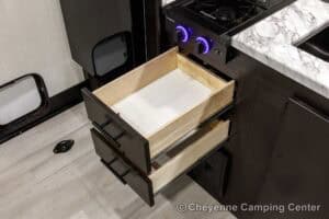 2026 Forest River Cherokee Wolf Pack 25-14 Toy Hauler Travel Trailer Interior Image