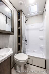 2026 Forest River Cherokee Wolf Pack 25-14 Toy Hauler Travel Trailer Interior Image