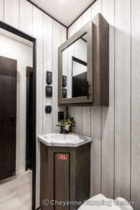 2026 Forest River Cherokee Wolf Pack 25-14 Toy Hauler Travel Trailer Interior Image