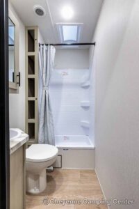 2027 Forest River Cherokee Wolf Pack 25-14 Toy Hauler Travel Trailer Interior Image