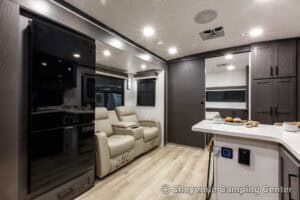 2026 Forest River Flagstaff Classic 826KBS Couples Travel Trailer Interior Image