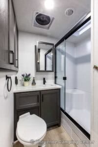 2026 Forest River Flagstaff Classic 826KBS Couples Travel Trailer Interior Image
