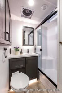 2026 Forest River Flagstaff Classic 826KBS Couples Travel Trailer Interior Image