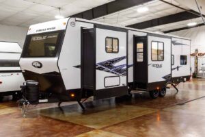 2027 Forest River Rogue Armored 32L132 Toy Hauler Travel Trailer Exterior Image