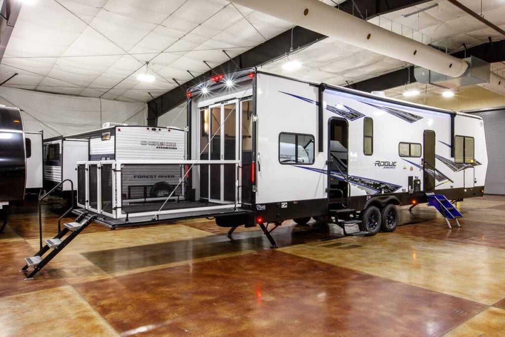 2026 Forest River Rogue Armored 351G2 Fifth Wheel Toy Hauler Enterior Image