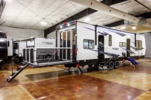 2027 Forest River Rogue Armored 32L132 Toy Hauler Travel Trailer Exterior Image