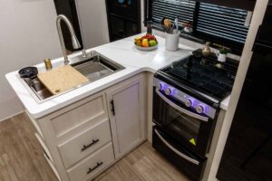 2027 Forest River Rogue Armored 32L132 Toy Hauler Travel Trailer Interior Image