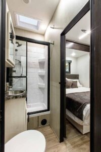 2027 Forest River Rogue Armored 32L132 Toy Hauler Travel Trailer Interior Image