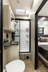 2027 Forest River Rogue Armored 32L132 Toy Hauler Travel Trailer Interior Image