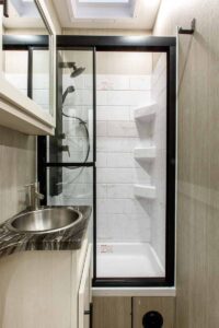 2027 Forest River Rogue Armored 32L132 Toy Hauler Travel Trailer Interior Image