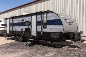2021 Forest River Cherokee Grey Wolf 26DBH Used Bunkhouse Travel Trailer Exterior Image