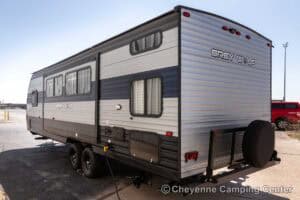 2021 Forest River Cherokee Grey Wolf 26DBH Used Bunkhouse Travel Trailer Exterior Image