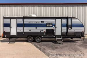 2021 Forest River Cherokee Grey Wolf 26DBH Used Bunkhouse Travel Trailer Exterior Image