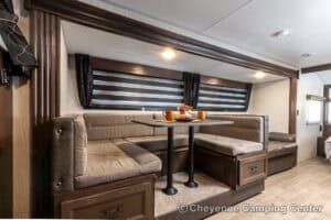 2021 Forest River Cherokee Grey Wolf 26DBH Used Bunkhouse Travel Trailer Interior Image