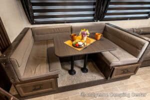 2021 Forest River Cherokee Grey Wolf 26DBH Used Bunkhouse Travel Trailer Interior Image