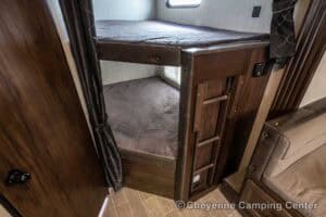 2021 Forest River Cherokee Grey Wolf 26DBH Used Bunkhouse Travel Trailer Interior Image