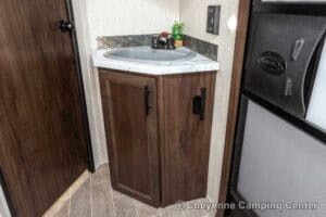 2021 Forest River Cherokee Grey Wolf 26DBH Used Bunkhouse Travel Trailer Interior Image