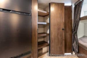 2021 Forest River Cherokee Grey Wolf 26DBH Used Bunkhouse Travel Trailer Interior Image