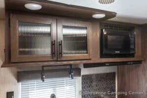 2021 Forest River Cherokee Grey Wolf 26DBH Used Bunkhouse Travel Trailer Interior Image