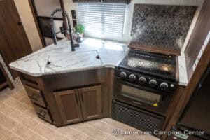 2021 Forest River Cherokee Grey Wolf 26DBH Used Bunkhouse Travel Trailer Interior Image
