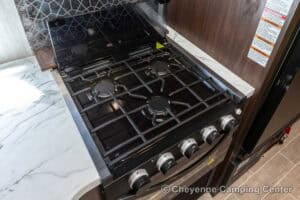 2021 Forest River Cherokee Grey Wolf 26DBH Used Bunkhouse Travel Trailer Interior Image
