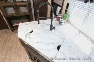 2021 Forest River Cherokee Grey Wolf 26DBH Used Bunkhouse Travel Trailer Interior Image