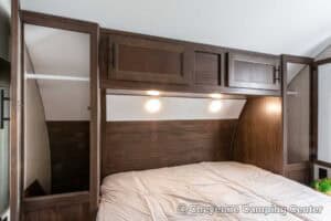 2021 Forest River Cherokee Grey Wolf 26DBH Used Bunkhouse Travel Trailer Interior Image