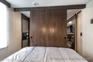 2021 Forest River Cherokee Grey Wolf 26DBH Used Bunkhouse Travel Trailer Interior Image