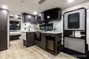 2026 Forest River Flagstaff Super Lite 26SRD Couples Travel Trailer Interior Image