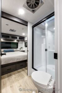 2026 Forest River Flagstaff Super Lite 26SRD Couples Travel Trailer Interior Image