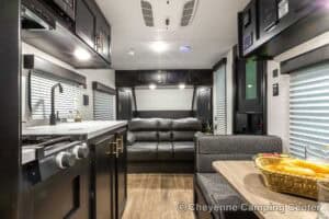 2022 Forest River Cherokee Wolf Pup 16FQ Used Travel trailer Interior Image