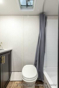 2022 Forest River Cherokee Wolf Pup 16FQ Used Travel trailer Interior Image