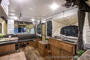 2018 Forest River Rockwood Premier 2514G Used Pop-Up Camper Interior Image
