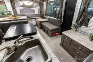 2021 Forest River Flagstaff Sports Enthusiast 28TSCSE Off-Road Pop-Up Toy Hauler Interior Image