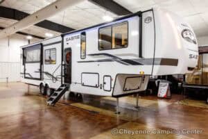 2026 Forest River Sabre 37RVMILES Rear Den Fifth Wheel With Deck Exterior Image