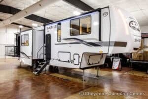 2026 Forest River Sabre 37RVMILES Rear Den Fifth Wheel With Deck Exterior Image