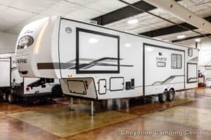 2026 Forest River Sabre 37RVMILES Rear Den Fifth Wheel With Deck Exterior Image