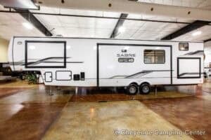 2026 Forest River Sabre 37RVMILES Rear Den Fifth Wheel With Deck Exterior Image