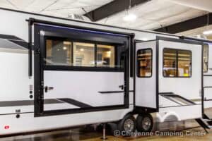 2026 Forest River Sabre 37RVMILES Rear Den Fifth Wheel With Deck Exterior Image