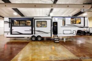 2026 Forest River Sabre 37RVMILES Rear Den Fifth Wheel With Deck Exterior Image
