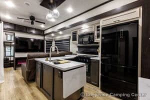 2026 Forest River Sabre 37RVMILES Rear Den Fifth Wheel With Deck Interior Image